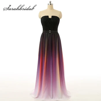 2018 Ombre Prom Dresses Gradient Gala Dress Sexy Strapless Long Evening Gowns Rainbow Prom Pleated Chiffon vestidos de formatura 
2018 Ombre Prom Dresses Gradient Gala Dress Sexy Strapless Long Evening Gowns Rainbow Prom Pleated Chiffon vestidos de formatura