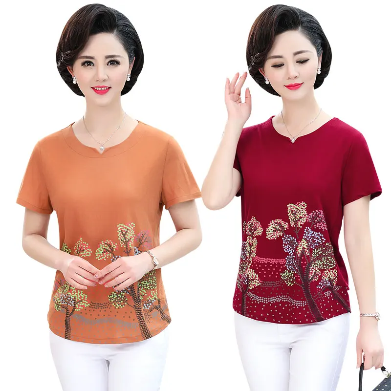 Cotton Short Sleeve T-Shirt For Women Tee Tops Summer New 2XL 3XL 4XL 5XL Plus Size Korean Middle Age Mother V-Neck TShirt
Cotton Short Sleeve T-Shirt For Women Tee Tops Summer New 2XL 3XL 4XL 5XL Plus Size Korean Middle Age Mother V-Neck TShirt