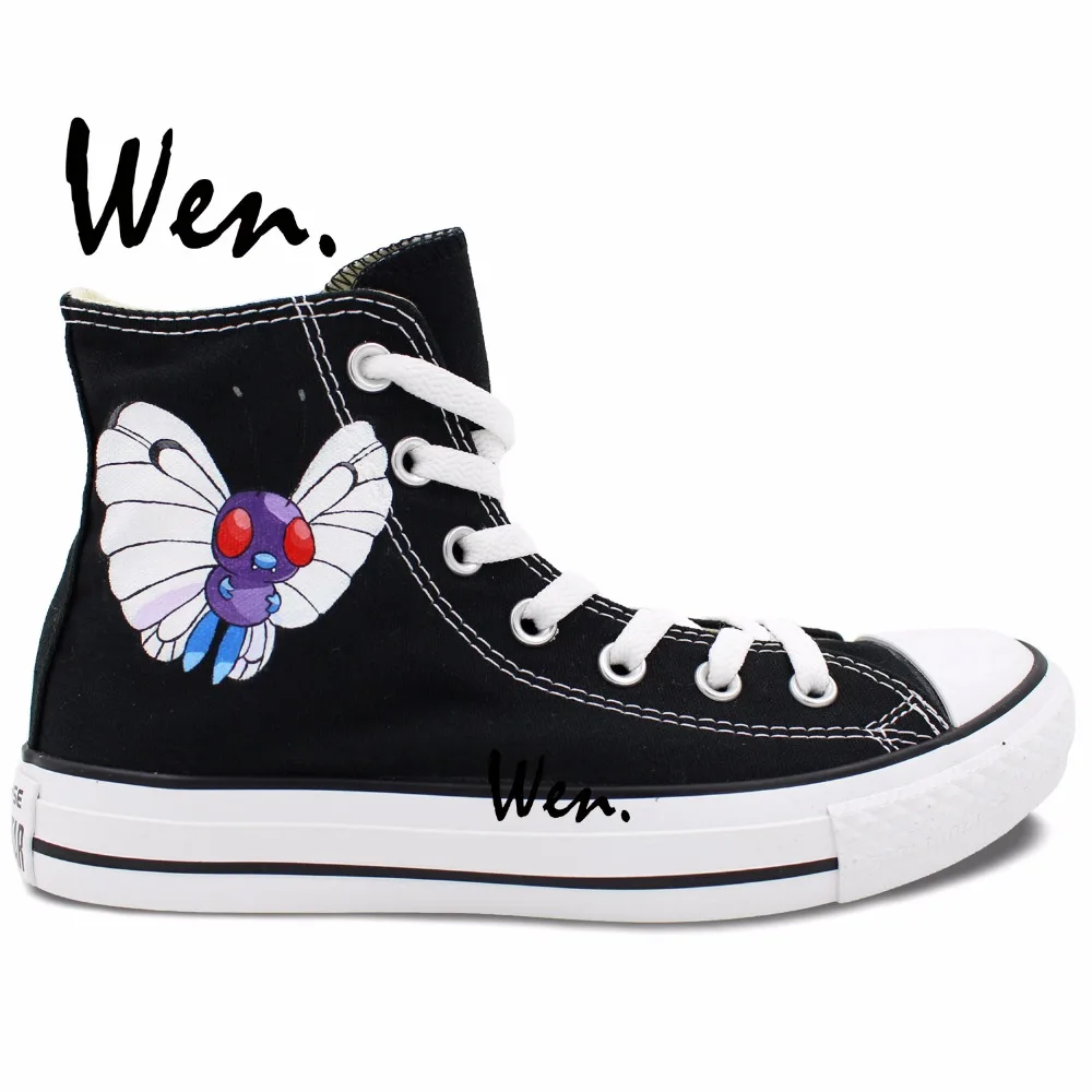 Wen Hand Painted Anime Shoes Design Custom Butterfly Pocket Monster Pokemon Butterfree Men Women's High Top Canvas Sneakers
Wen Hand Painted Anime Shoes Design Custom Butterfly Pocket Monster Pokemon Butterfree Men Women's High Top Canvas Sneakers