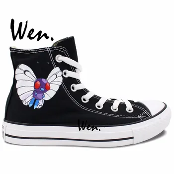 Wen Hand Painted Anime Shoes Design Custom Butterfly Pocket Monster Pokemon Butterfree Men Women's High Top Canvas Sneakers
Wen Hand Painted Anime Shoes Design Custom Butterfly Pocket Monster Pokemon Butterfree Men Women's High Top Canvas Sneakers