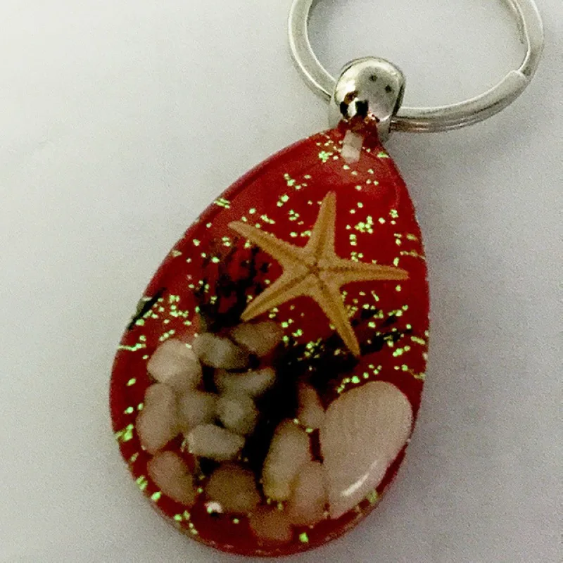 Luminous Crystal Starfish Keychain