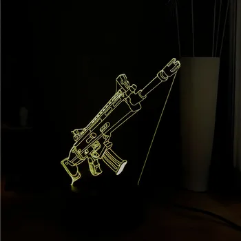 2019 New USB Touch LED Night Light Game Royale PUBG TPS Cool 3D SCAR-L Rifle 7 Color Change Child Boy Holiday Christmas Gift
2019 New USB Touch LED Night Light Game Royale PUBG TPS Cool 3D SCAR-L Rifle 7 Color Change Child Boy Holiday Christmas Gift