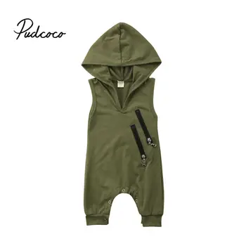 Brand 2019 Sleeveless Newborn Baby Boys Girls Casual Hooded Romper Jumpsuit Outfit Clothes Zipper Type Army Green Kid Clothes
Brand 2019 Sleeveless Newborn Baby Boys Girls Casual Hooded Romper Jumpsuit Outfit Clothes Zipper Type Army Green Kid Clothes