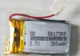 Free shipping 1pcs 501730 3.7v 300mah 501630 polymer lithium rechargeable battery for SBH52 smart MP3 Bluetooth headset
Free shipping 1pcs 501730 3.7v 300mah 501630 polymer lithium rechargeable battery for SBH52 smart MP3 Bluetooth headset