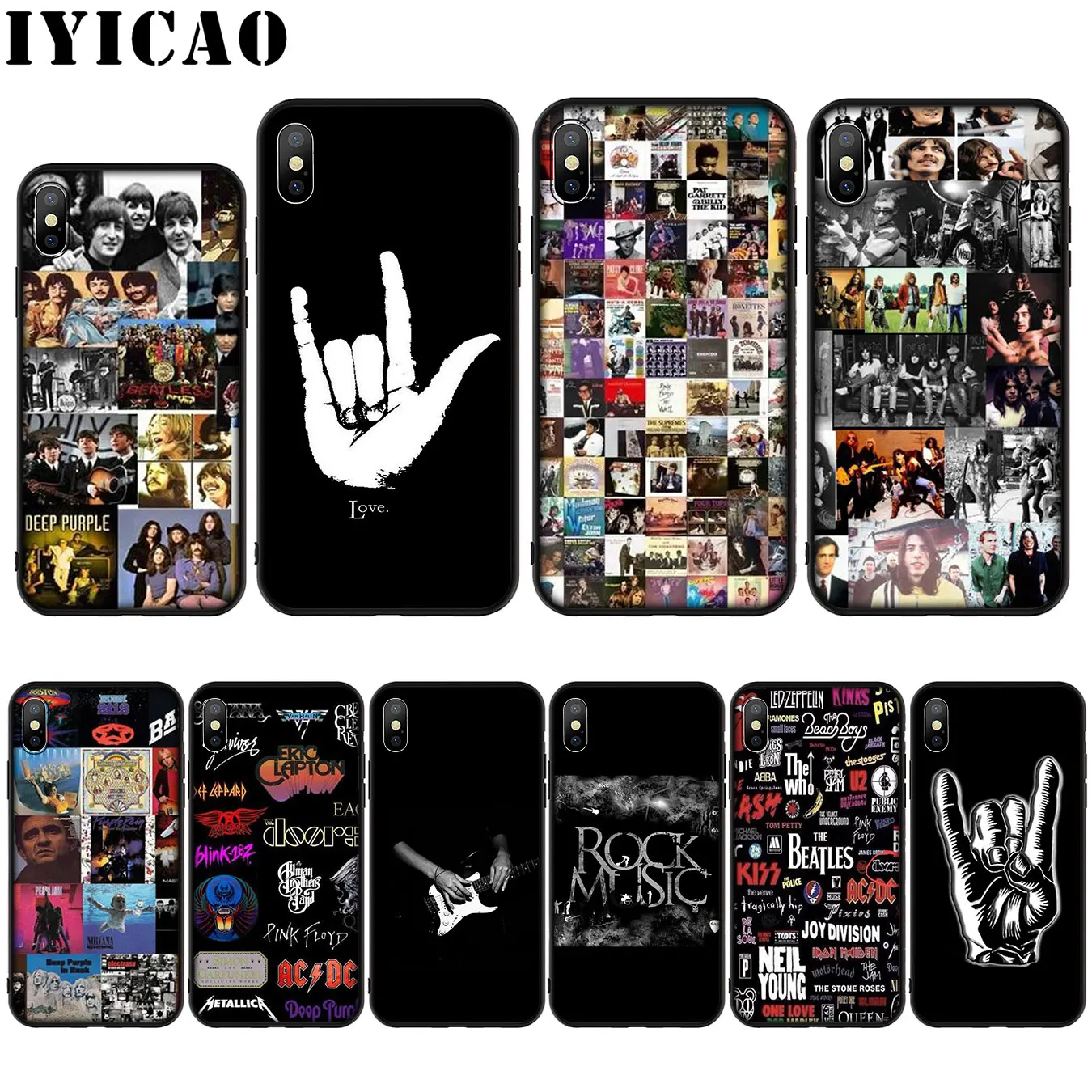 Classic Rock And Roll Albums Collage by Silicone Soft Case for iPhone 11 Pro Max XR X XS Max 8 7 6 6S Plus 5 5S SE Cover
Classic Rock And Roll Albums Collage by Silicone Soft Case for iPhone 11 Pro Max XR X XS Max 8 7 6 6S Plus 5 5S SE Cover