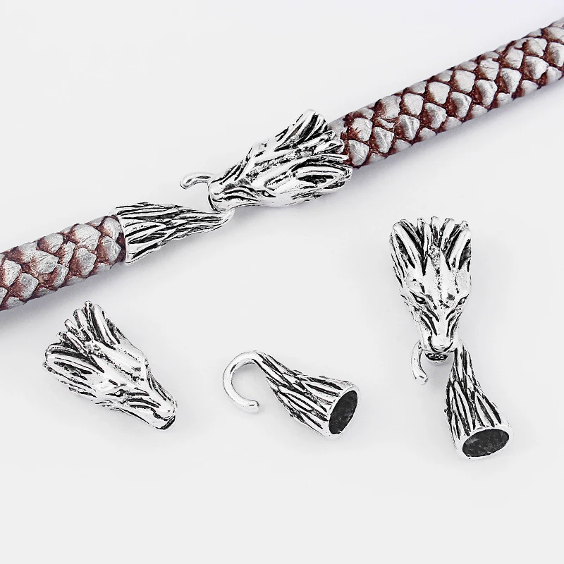 2sets Fashion Wolf Hook Clasp Wolf Head And Tail Hook Clasp For 8mm Leather Cord Bracelet Necklace Jewelry Making Accessories
2sets Fashion Wolf Hook Clasp Wolf Head And Tail Hook Clasp For 8mm Leather Cord Bracelet Necklace Jewelry Making Accessories