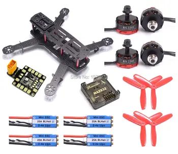 ZMR250 250mm Carbon Fiber Frame Kit + Naze32 6DOF Flight Control Board + RS2205 2300KV Motor + Mini 20A BLHeli_S ESC for QAV250
ZMR250 250mm Carbon Fiber Frame Kit + Naze32 6DOF Flight Control Board + RS2205 2300KV Motor + Mini 20A BLHeli_S ESC for QAV250