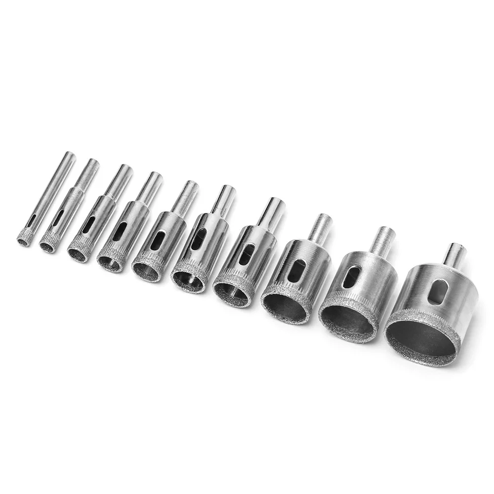 10Pcs/Set Hot Sale Glass Cutting Tool 6mm-32mm Diamond Coated Saw Hole Core Drill Tool Set for Ceramic Glass Marble Tiles
10Pcs/Set Hot Sale Glass Cutting Tool 6mm-32mm Diamond Coated Saw Hole Core Drill Tool Set for Ceramic Glass Marble Tiles