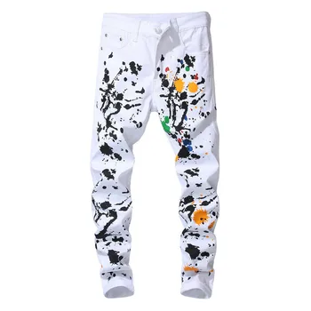2019 New Fashion trend Paint jeans White Wash Straight Stretch Men's jeans More Size 29-34 36 38
2019 New Fashion trend Paint jeans White Wash Straight Stretch Men's jeans More Size 29-34 36 38