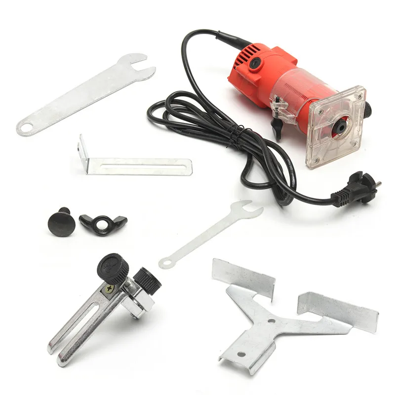 220V 580w 30000r/min Collet 6.35mm Wood Electric Hand Trimmer Corded Wood Laminator Router Joiners Aluminum Power Tools
220V 580w 30000r/min Collet 6.35mm Wood Electric Hand Trimmer Corded Wood Laminator Router Joiners Aluminum Power Tools