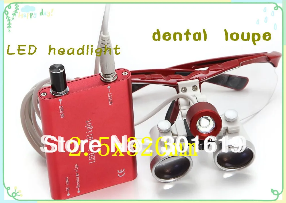 Popular New 2.5X320 Red Dentist Dental Surgical Binocular Loupes Optical with Portable LED Head Light Lamp CE/ISO certification
Popular New 2.5X320 Red Dentist Dental Surgical Binocular Loupes Optical with Portable LED Head Light Lamp CE/ISO certification