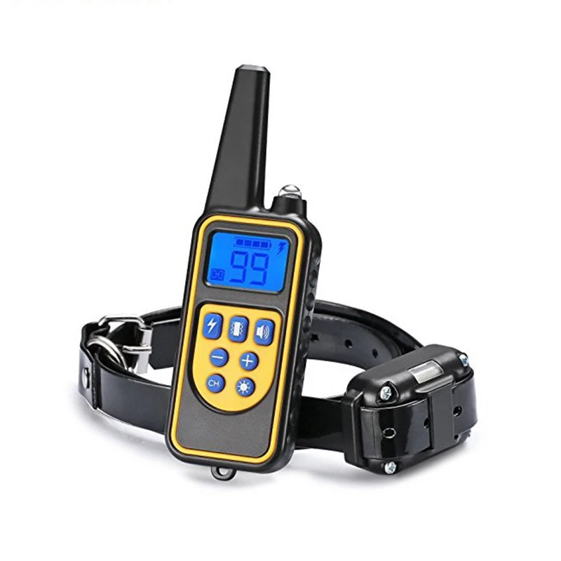 Rechargeable Waterproof Electronic Dog Training Collar Stop Barking LCD Display 800m Remote Electronic Shock Training Collars6