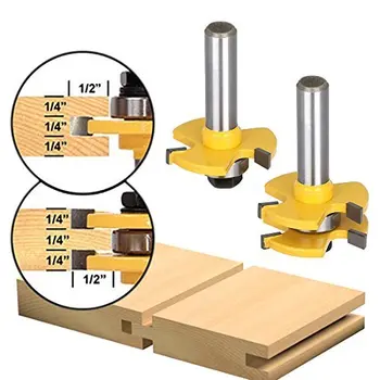 Tongue and Groove Set, Router Bit Set, Wood Door Flooring 3 Teeth Adjustable , 1/2 Inch Shank T Shape Wood Milling Cutter
Tongue and Groove Set, Router Bit Set, Wood Door Flooring 3 Teeth Adjustable , 1/2 Inch Shank T Shape Wood Milling Cutter