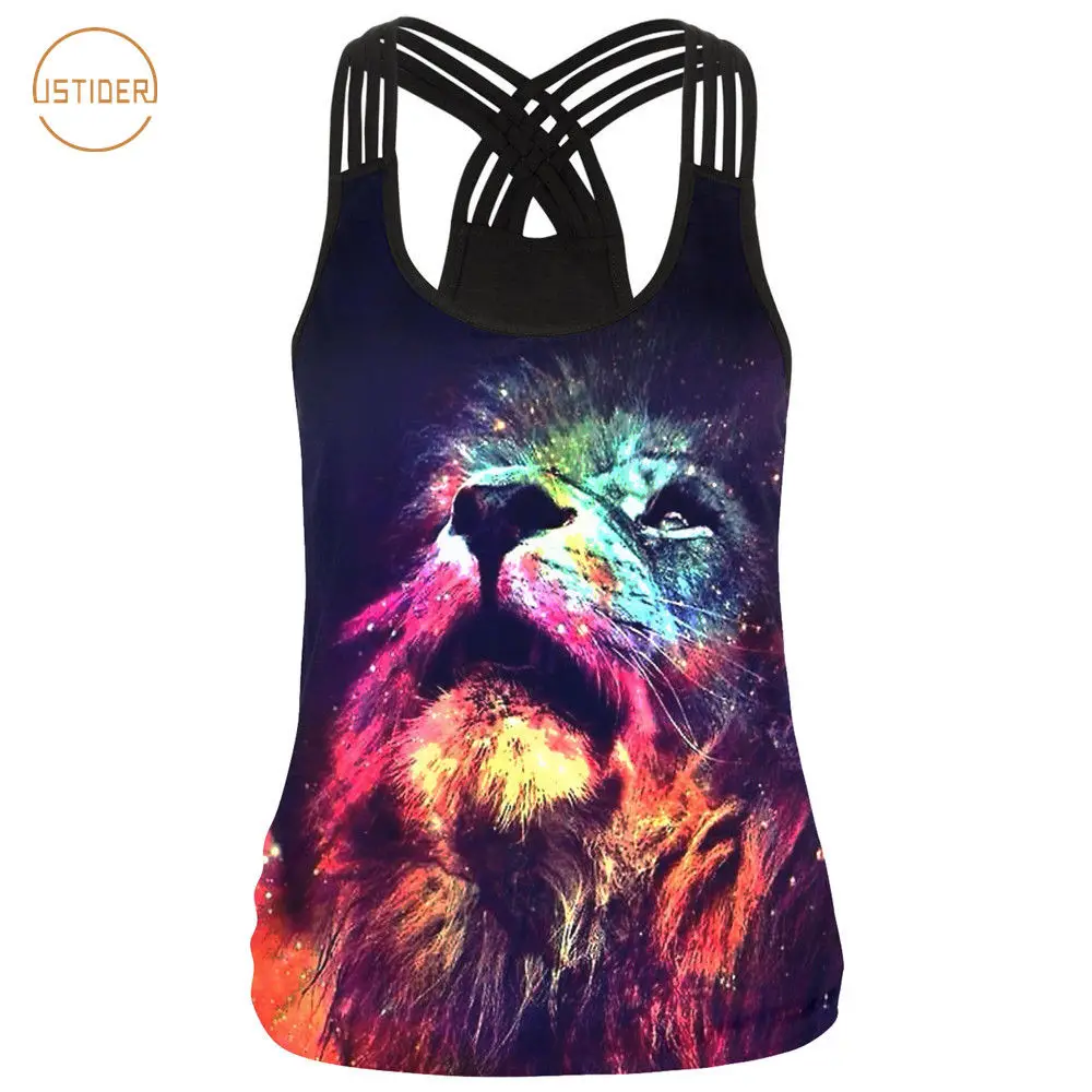 ISTider Colorful Galaxy Lion Head Printing Tank Top Women Summer Bustier Strap Tops Sexy Lady Sleeveless T Shirts Camisole Femme
ISTider Colorful Galaxy Lion Head Printing Tank Top Women Summer Bustier Strap Tops Sexy Lady Sleeveless T Shirts Camisole Femme