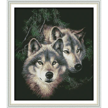 Everlasting Love Christmas Two Wolves (2) Chinese Cross Stitch Kits Ecological Cotton Stamped 11 14CT New Store Sales Promotion
Everlasting Love Christmas Two Wolves (2) Chinese Cross Stitch Kits Ecological Cotton Stamped 11 14CT New Store Sales Promotion