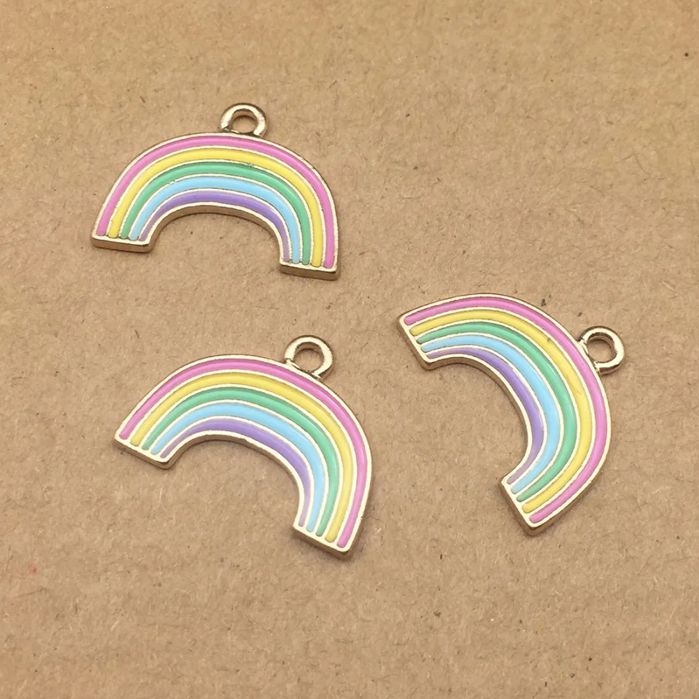 10pcs 18x24mm enamel rainbow charm for jewelry making and crafting fashion earring charm zinc alloy rainbow pendant
10pcs 18x24mm enamel rainbow charm for jewelry making and crafting fashion earring charm zinc alloy rainbow pendant