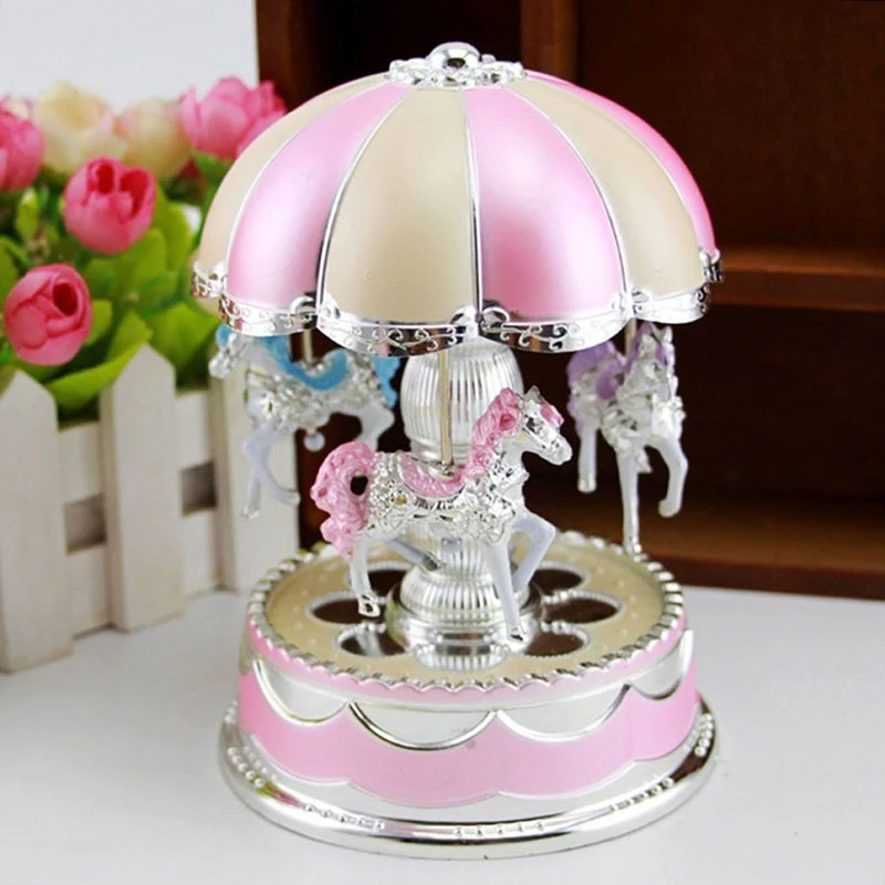 Musical Box Music Box Horse Clockwork Merry Go Round LED Light Carousel Music Box Birthday Gift Wedding Valentine'S Day
Musical Box Music Box Horse Clockwork Merry Go Round LED Light Carousel Music Box Birthday Gift Wedding Valentine'S Day