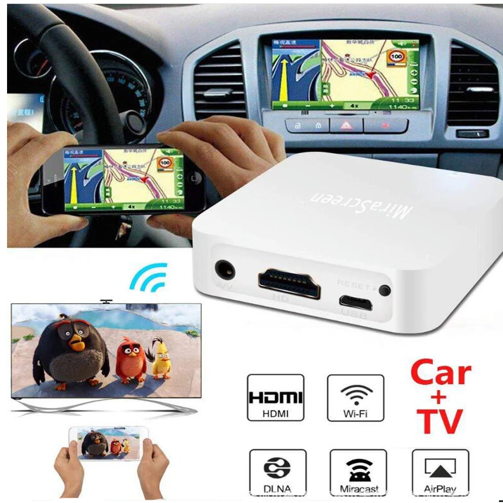 Mirascreen X7 Car Auto Media DLNA Miracast Airplay Screen Mirroring Dongle TV Stick Wireless HD AV Output Video Streamer Display
Mirascreen X7 Car Auto Media DLNA Miracast Airplay Screen Mirroring Dongle TV Stick Wireless HD AV Output Video Streamer Display