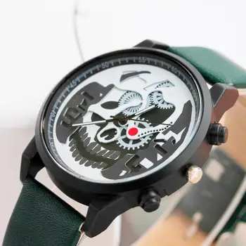 Fashion Men's Watches Classic Sports Watches Men's High Quality Analog Quartz Watchs Alloy Non-Mechanical Spooky Head Dial #F 
Fashion Men's Watches Classic Sports Watches Men's High Quality Analog Quartz Watchs Alloy Non-Mechanical Spooky Head Dial #F