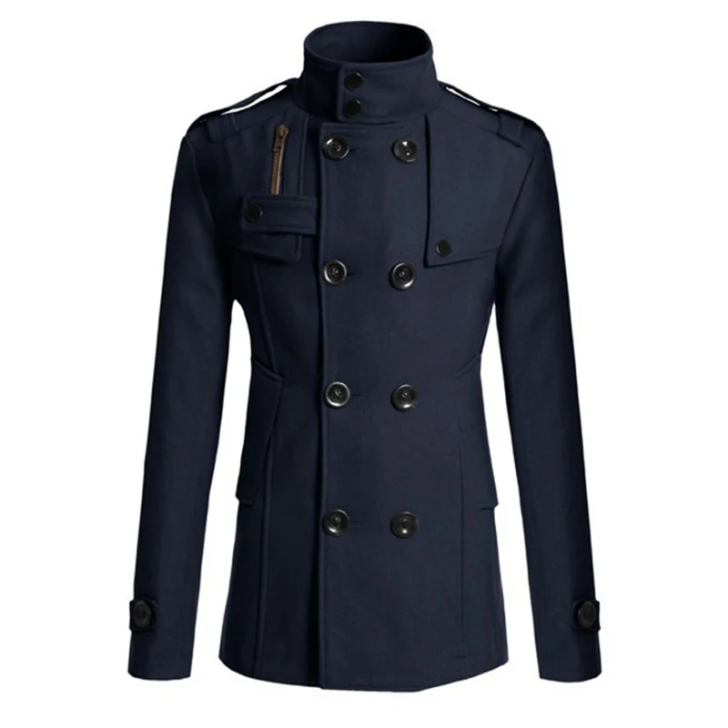 Millitary Double Breasted Woolen Men Pea Coats Regular Solid Turtleneck Male Wool Overcoat Slim Winter Jacket Blue Trench XXXL
Millitary Double Breasted Woolen Men Pea Coats Regular Solid Turtleneck Male Wool Overcoat Slim Winter Jacket Blue Trench XXXL