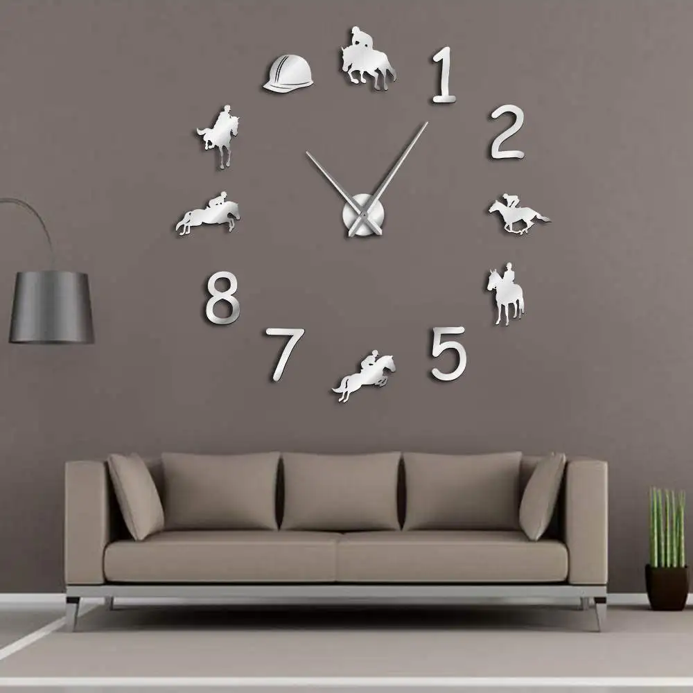 1Piece DIY Equestrians Large Wall Clock Modern Design Cowboys Rodeo Horse Riding Frameless Giant Home Decor Wall Watch Clock
1Piece DIY Equestrians Large Wall Clock Modern Design Cowboys Rodeo Horse Riding Frameless Giant Home Decor Wall Watch Clock