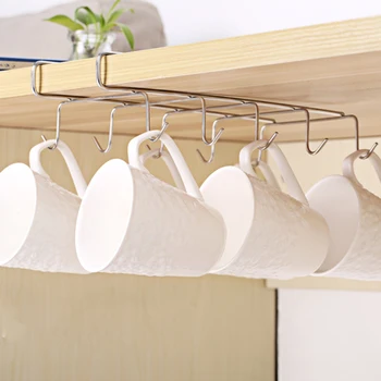 Nail Free Non-trace Mug Shelf Holder Stainless Steel Coffee Cup Hanging Rack Support Organizer
Nail Free Non-trace Mug Shelf Holder Stainless Steel Coffee Cup Hanging Rack Support Organizer