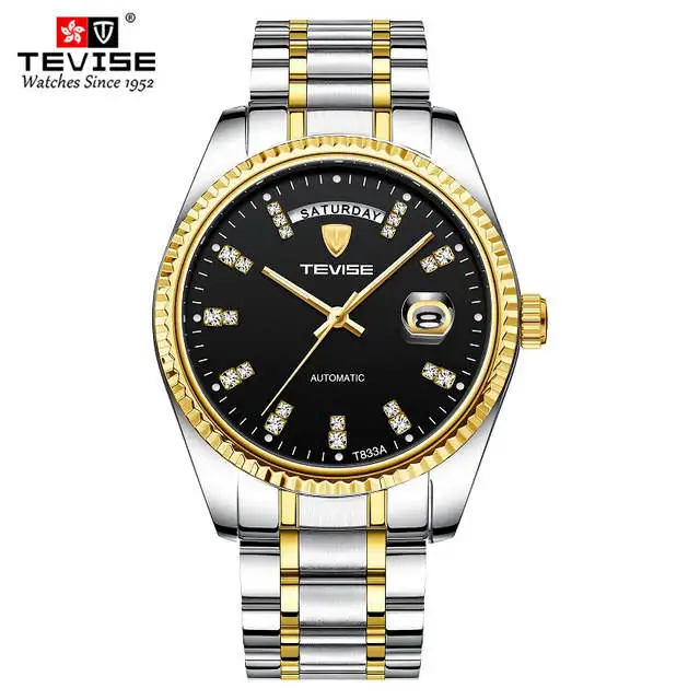 Top Luxury Brand Tevise Men Automatic Mechanical Watch Men Golden Stainless steel Waterproof Business Watches relogio masculino
Top Luxury Brand Tevise Men Automatic Mechanical Watch Men Golden Stainless steel Waterproof Business Watches relogio masculino
