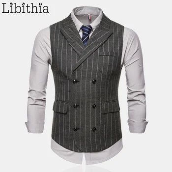 Men's Sleeveless Stripe Formal Waistcoats Dress Suit Vest Fashion Casual Big Size 4XL Luxury Suit Vest Green Grey Coffee T196
Men's Sleeveless Stripe Formal Waistcoats Dress Suit Vest Fashion Casual Big Size 4XL Luxury Suit Vest Green Grey Coffee T196