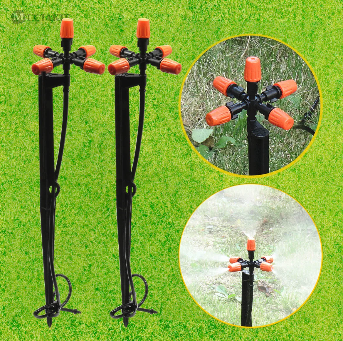 MUCIAKIE 10 SETS 5-Nozzle Misting Sprinklers Micro Sprayers on 45cm Stake Garden Greenhose Yard Irrigation System w/ 4/7mm Hose
MUCIAKIE 10 SETS 5-Nozzle Misting Sprinklers Micro Sprayers on 45cm Stake Garden Greenhose Yard Irrigation System w/ 4/7mm Hose