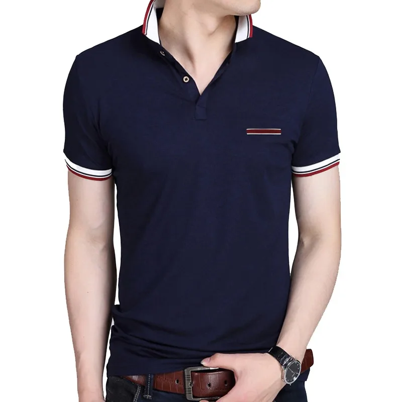 BROWON Casual Summer Short Sleeve T-shirt Turn-down Collar Business Formal T-shirt Slim Fit Men Clothes Plus Size
BROWON Casual Summer Short Sleeve T-shirt Turn-down Collar Business Formal T-shirt Slim Fit Men Clothes Plus Size