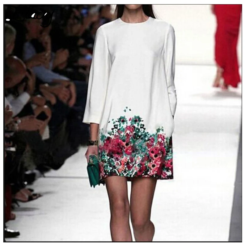 Ellacey New 2019 Spring Summer Fashion Women Dress Flower Print A-line Mini Dress Women Long Sleeve Floral Printed Dresses
Ellacey New 2019 Spring Summer Fashion Women Dress Flower Print A-line Mini Dress Women Long Sleeve Floral Printed Dresses