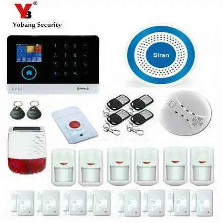 Yobang Security WiFi Alarm System Home 3G Burglar Alarm IOS Android APP Control Security Alarm System
Yobang Security WiFi Alarm System Home 3G Burglar Alarm IOS Android APP Control Security Alarm System