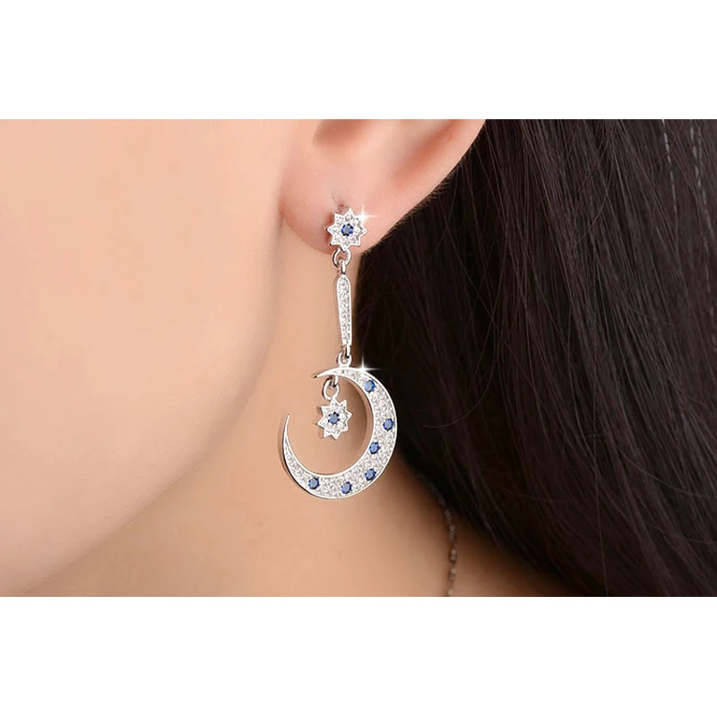Jemmin Fine Jewelry Trendy Style Asymmetry Moon&Sun Drop Earrings 925 Sterling Silver Exquisite Women Cute& Lovely Earrings 
Jemmin Fine Jewelry Trendy Style Asymmetry Moon&Sun Drop Earrings 925 Sterling Silver Exquisite Women Cute& Lovely Earrings