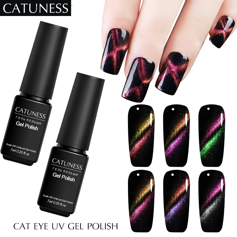 CATUNESS Магнитная двойной кошачий глаз UV гель-Блеск Польский красочные гель Книги