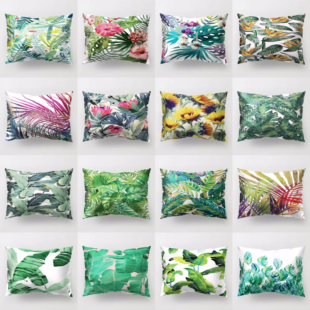 Spring leaves green plant cushion cover furniture decoration rectangular pillow pillow cover B-038
Spring leaves green plant cushion cover furniture decoration rectangular pillow pillow cover B-038