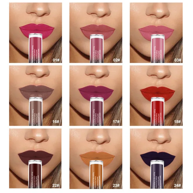 24 Color Liquid Lipstick Waterproof Mate Red Lip Long Lasting Makeup Metallic Gloss Make Up Nude Lip Stick Matte Lipstick
24 Color Liquid Lipstick Waterproof Mate Red Lip Long Lasting Makeup Metallic Gloss Make Up Nude Lip Stick Matte Lipstick