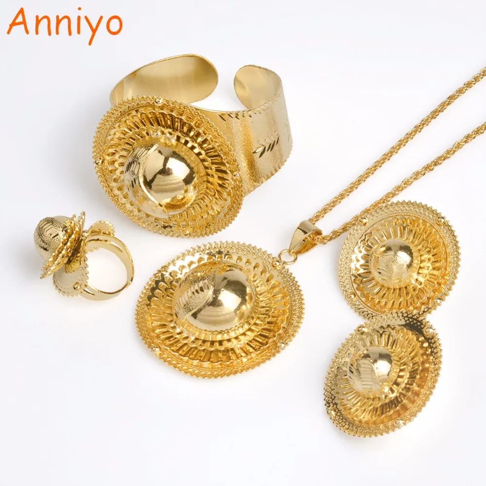 Anniyo New Items Ethiopian set Jewelry Necklace Earring Ring Bangle Gold Color African Bridal Eritrean Gift #058402
Anniyo New Items Ethiopian set Jewelry Necklace Earring Ring Bangle Gold Color African Bridal Eritrean Gift #058402