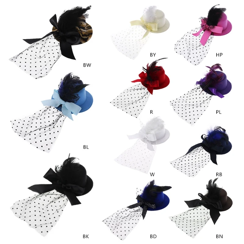 2018 Fashion New Women Vintage Fascinators Leopard Hat With Veil Bowknot Feather Hair Clip Party for Girls Lady High Quality
2018 Fashion New Women Vintage Fascinators Leopard Hat With Veil Bowknot Feather Hair Clip Party for Girls Lady High Quality