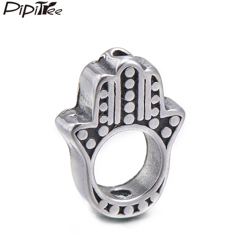 Pipitree 4pcs/lot Wholesale DIY Stainless Steel Beads Vintage Hollow Hamsa Hand Charms Beads for Bracelet Jewelry Making
Pipitree 4pcs/lot Wholesale DIY Stainless Steel Beads Vintage Hollow Hamsa Hand Charms Beads for Bracelet Jewelry Making