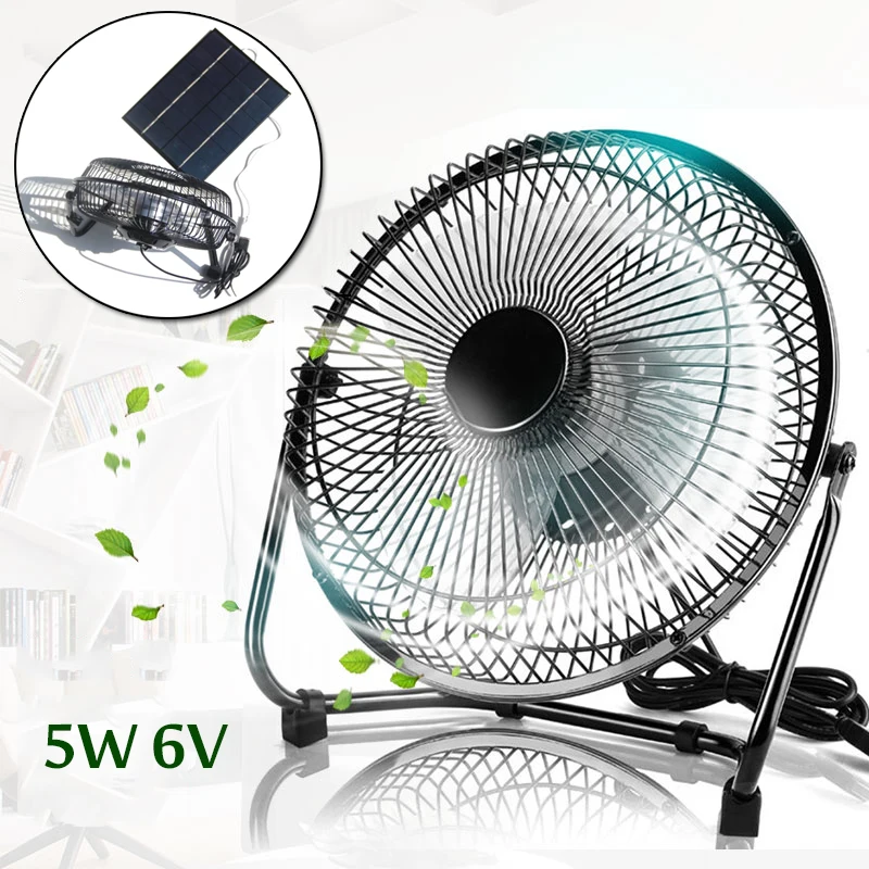 5W 6V 6 Inch Mini USB Solar Panel Fan Iron Ultra- quiet Power Free Angle Adjust Cooling Ventilation Chargable Office Home Travel
5W 6V 6 Inch Mini USB Solar Panel Fan Iron Ultra- quiet Power Free Angle Adjust Cooling Ventilation Chargable Office Home Travel