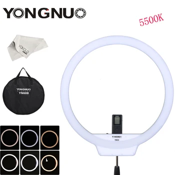 New YONGNUO YN608 CRI 95+ 5500K 4864LM Adjustable LED Photography Camera Video Studio Wireless Ring Light for Canon Nikon Sony
New YONGNUO YN608 CRI 95+ 5500K 4864LM Adjustable LED Photography Camera Video Studio Wireless Ring Light for Canon Nikon Sony
