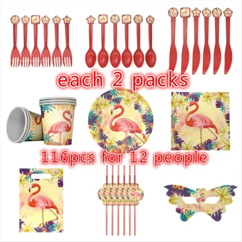 116pcs Flamingo theme birthday party Flamingo plates banner kids birthday party favors cup dishes 12people use
116pcs Flamingo theme birthday party Flamingo plates banner kids birthday party favors cup dishes 12people use