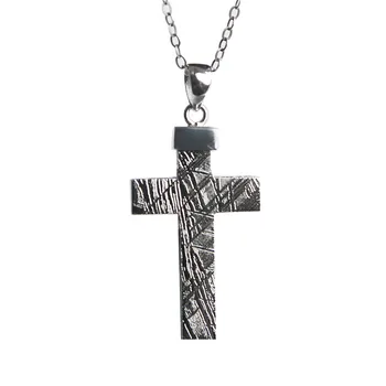 Genuine Natural Gibeon Iron Meteorite Cross Shape Necklace Fashion Pendant Women Men 26*18mm
Genuine Natural Gibeon Iron Meteorite Cross Shape Necklace Fashion Pendant Women Men 26*18mm