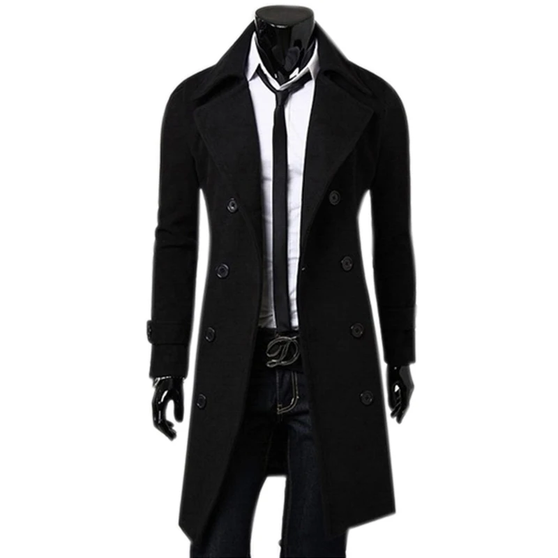 Winter Autumn Men Trench Coat Long Slim Fit Overcoat Jacket Wind Coats Fashion Outerwear Tops AIC88
Winter Autumn Men Trench Coat Long Slim Fit Overcoat Jacket Wind Coats Fashion Outerwear Tops AIC88