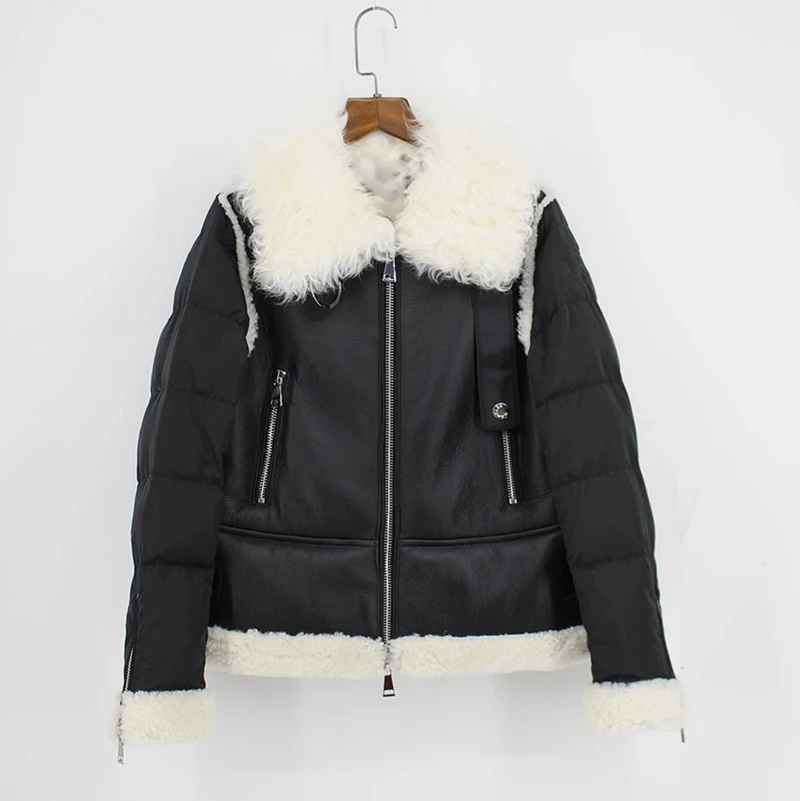 2018 genuine leather down jackets winter women natural sheep lamb fur short outwear ladies elegant luxury warm overcoat coats
2018 genuine leather down jackets winter women natural sheep lamb fur short outwear ladies elegant luxury warm overcoat coats