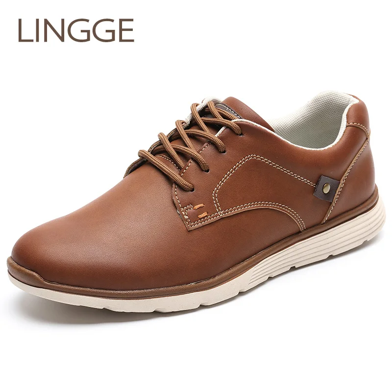LINGGE Brand Men's Shoes Artificial Leather Lace Up Shoe Light Weight Shoes For Daily Comfortable Basic Spring Casual Shoe
LINGGE Brand Men's Shoes Artificial Leather Lace Up Shoe Light Weight Shoes For Daily Comfortable Basic Spring Casual Shoe