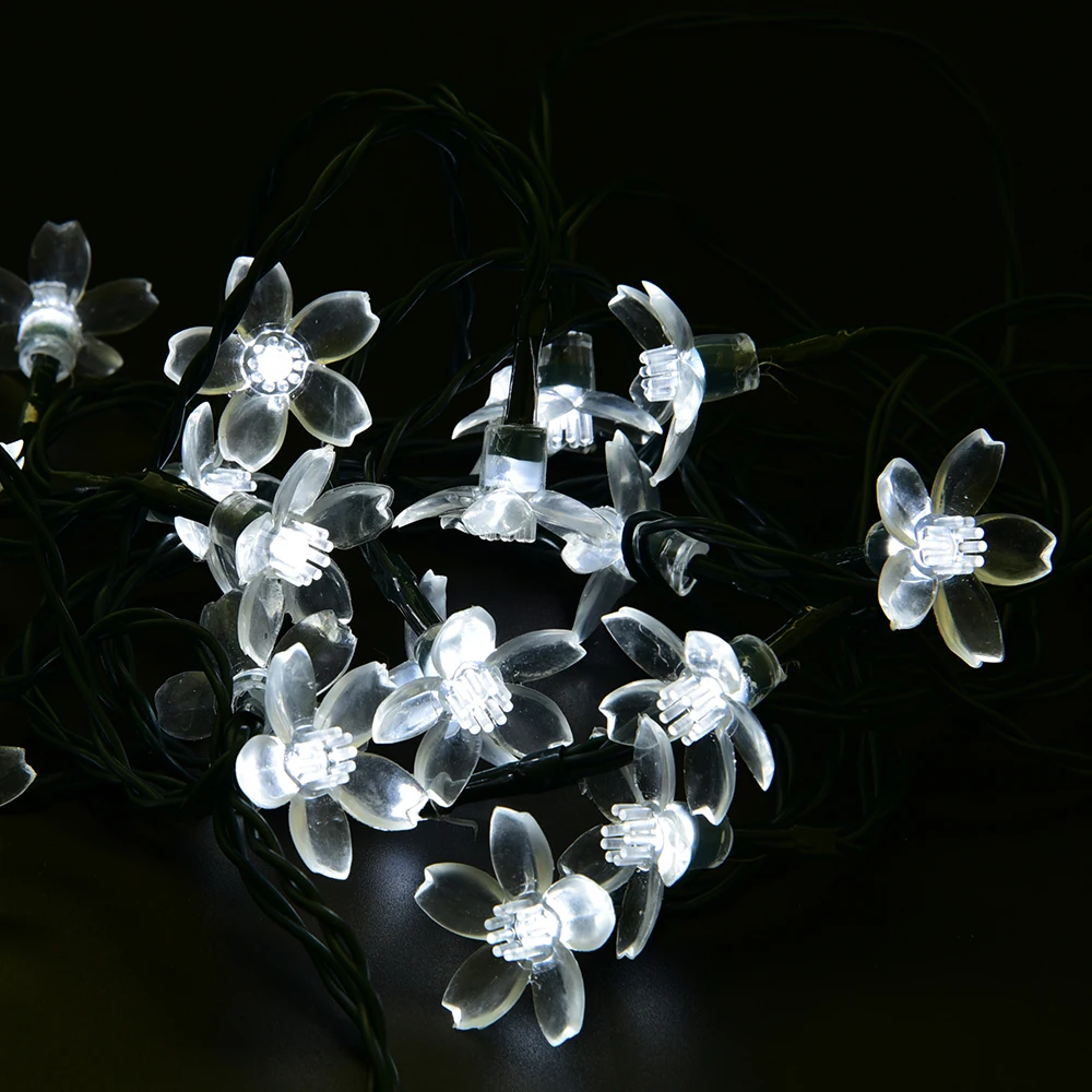 5M 20 LED Solar Strip String Light Flower Led Party Wedding Decorative Flexible Lights Indoor Outdoor Lighting Lamps 5 Colors | Освещение