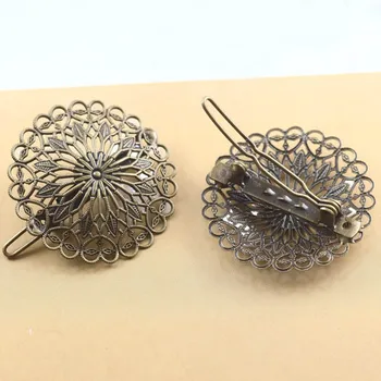 37mm Hair Clip Hairpins Filigree Flower Headwear Clips Barrettes Women's Bride Hairgrip Headdress DIY Accessories Findings 
37mm Hair Clip Hairpins Filigree Flower Headwear Clips Barrettes Women's Bride Hairgrip Headdress DIY Accessories Findings