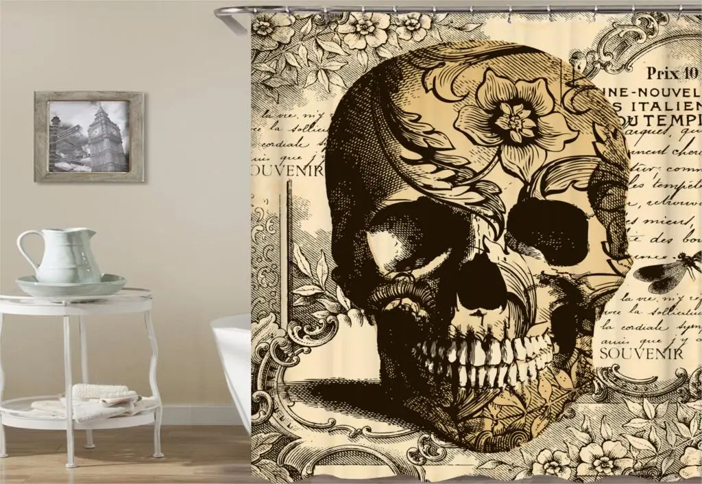 Europe Fashion Longer Horrific Skulls Bathtub Bathroom Shower Curtain Polyester Fabric Waterproof Mildewproof Cortina De Ducha
Europe Fashion Longer Horrific Skulls Bathtub Bathroom Shower Curtain Polyester Fabric Waterproof Mildewproof Cortina De Ducha