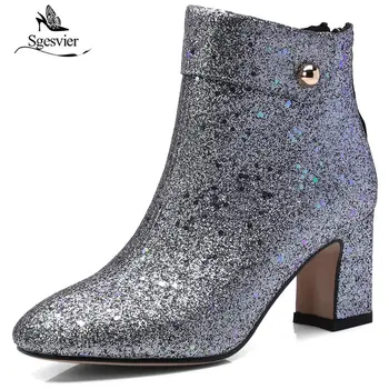 Sgesvier autumn winter ankle boots women elegant prom ladies boots thick high heels zipper boots 2018 new big size 34-43 OX615
Sgesvier autumn winter ankle boots women elegant prom ladies boots thick high heels zipper boots 2018 new big size 34-43 OX615
